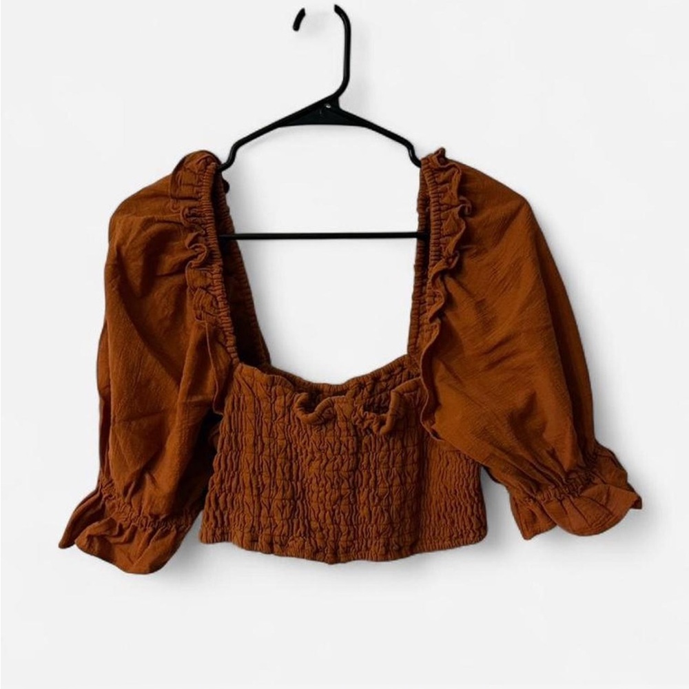 Free People Rust Orange Top